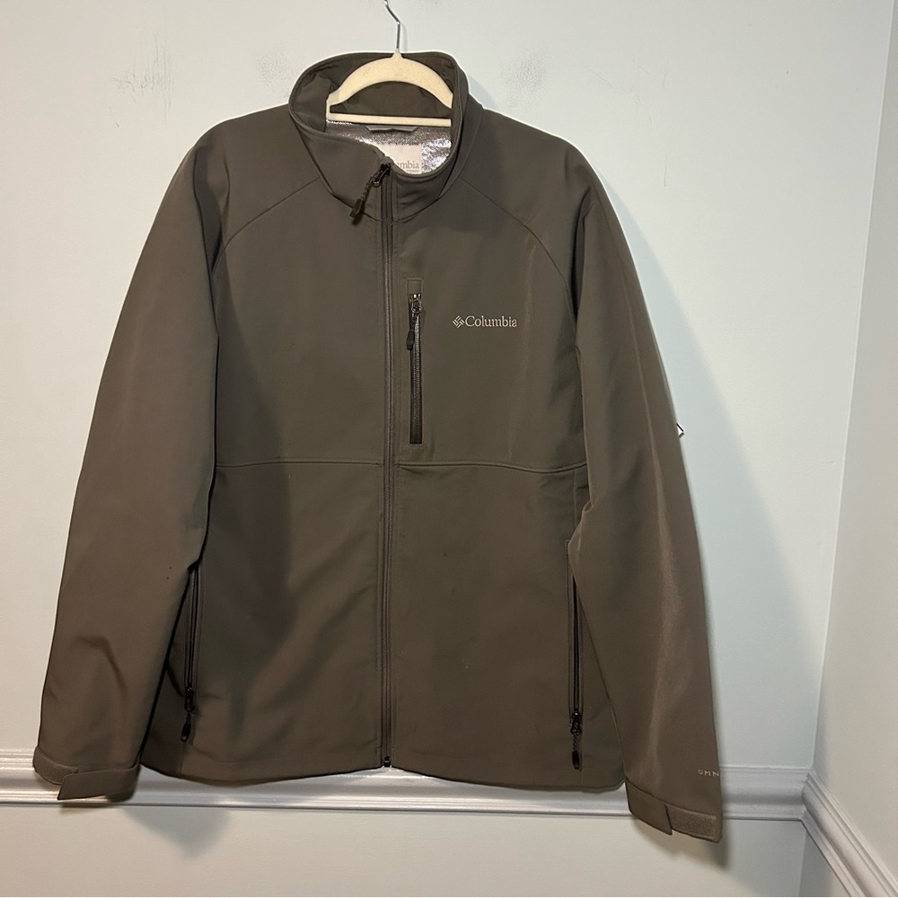 Columbia Gray Ascender Softshell Full-Zip Jacket Size XL